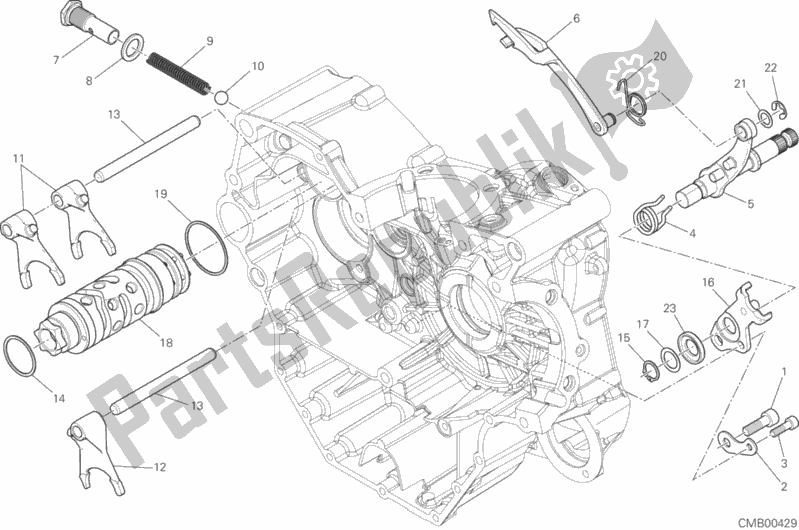 Todas las partes para Shift Cam - Horquilla de Ducati Hypermotard SP 821 2015